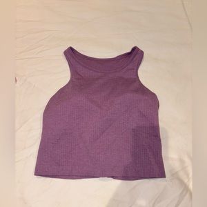 Lululemon size 8 cropped tank with built in bra with pads
